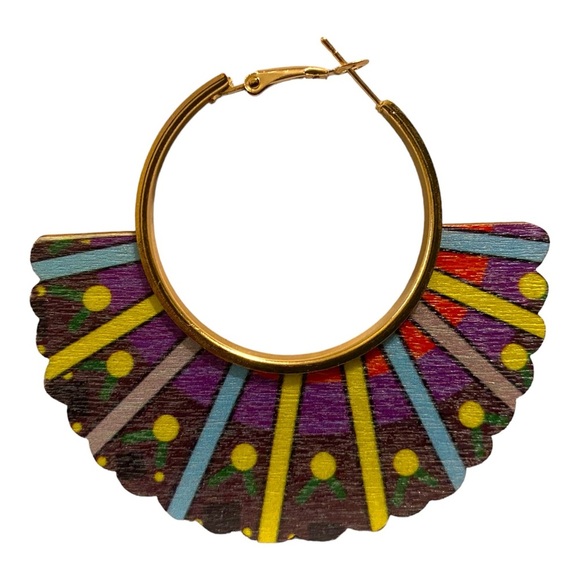 Colorful Hoop Earrings - Picture 4 of 4